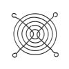 Решётка вентилятора 80x80 металл чёрная