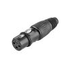 Гніздо XLR 3pin, на кабель чорне