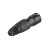 Штекер XLR 3pin, на кабель, чорний