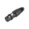 Гнездо XLR HY1.4814 3pin на кабель, чёрное