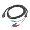 Кабель штекер HDMI - 3 штекери RCA (компонентный), 1,5 м