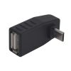 Переходник гнездо USB A- шт.micro USB, угловой