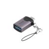 Переходник hoco UA46c штепсель type-C - гнездо USB3.0