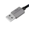 Кабель hoco U123 USB A - type-C, 1,2м чорний з індикатором