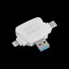 Кардрідер OLYSON Type-C/Lightning/USB 3.0 - SD/MicroSD/USB3.0, білий
