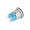 Кнопка антивандальна 22мм 100-240V 4A, без фіксації, жовте підсвічування