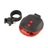 Задний велосипедный фонарь с лазером STOP DW-681-5LED + 2LASER