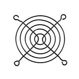 Решётка вентилятора 80x80 металл чёрная