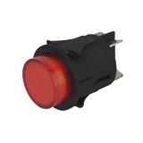 Кнопка с фиксацией PS18-16, красная подсветка