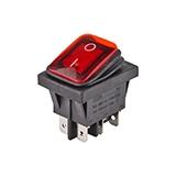 Вимикач вологозахищений KCD4, червоний