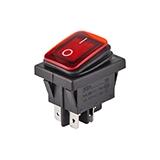 Вимикач вологозахищений KCD4, червоний