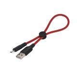 Кабель hoco X21 Plus USB А - miсroUSB, 0,25м, красный