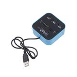 USB Кардридер, ХАБ внешний, синий