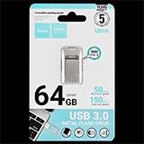USB флешка Hoco UD16 64Гб, срібляста