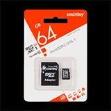 Карта пам’яті Smartbuy microSDXC 64GB + адаптер SD