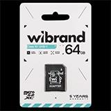 Карта пам’яті Wibrand microSDHC 64GB + адаптер SD