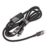 Кабель Hoco U139 2в1 Type-C to Type-C/ Type-C PD 100W 1.2m чорний